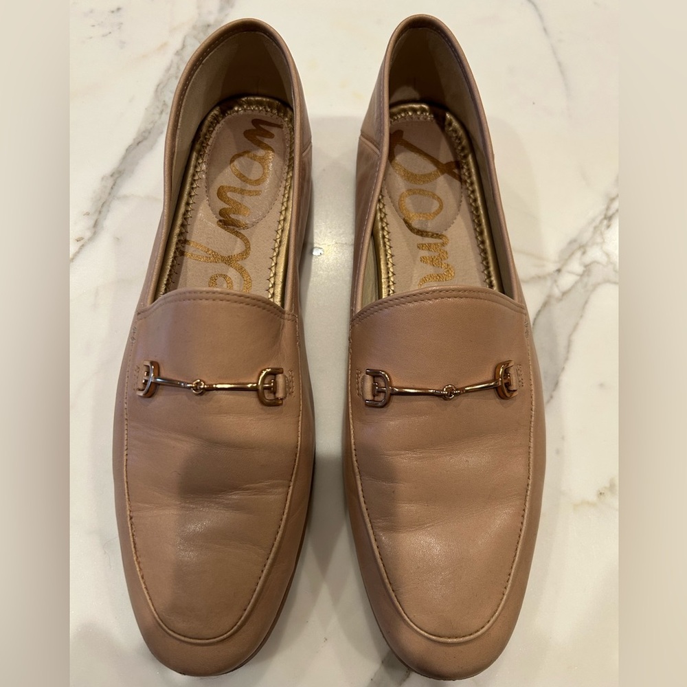 Sam Edelman - Lorraine soft beige leather bit loafer